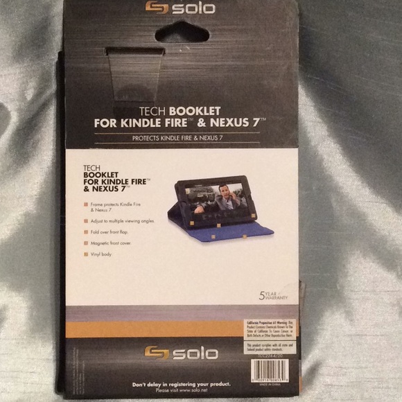 Solo. Tech Booklet, Protects Kindle Fire & Nexus 7 - Picture 2 of 6
